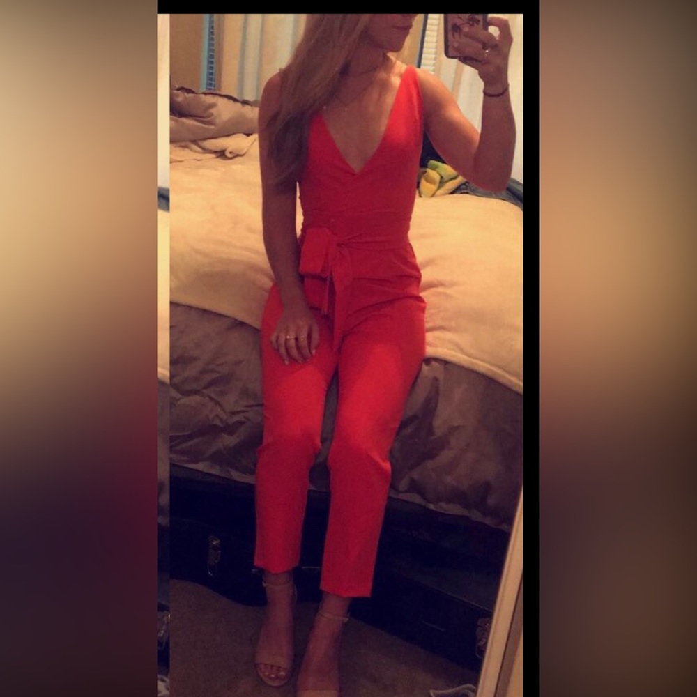 ASOS US 2 Petite Orange Jumpsuit